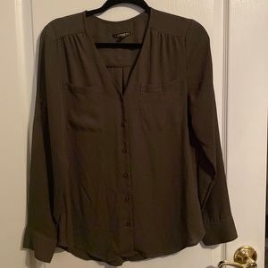 Express Portfino Button Up Blouse - Medium